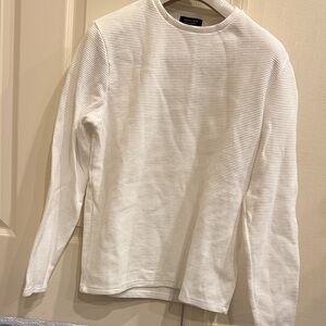 Zara Man White Textured Top. Size large